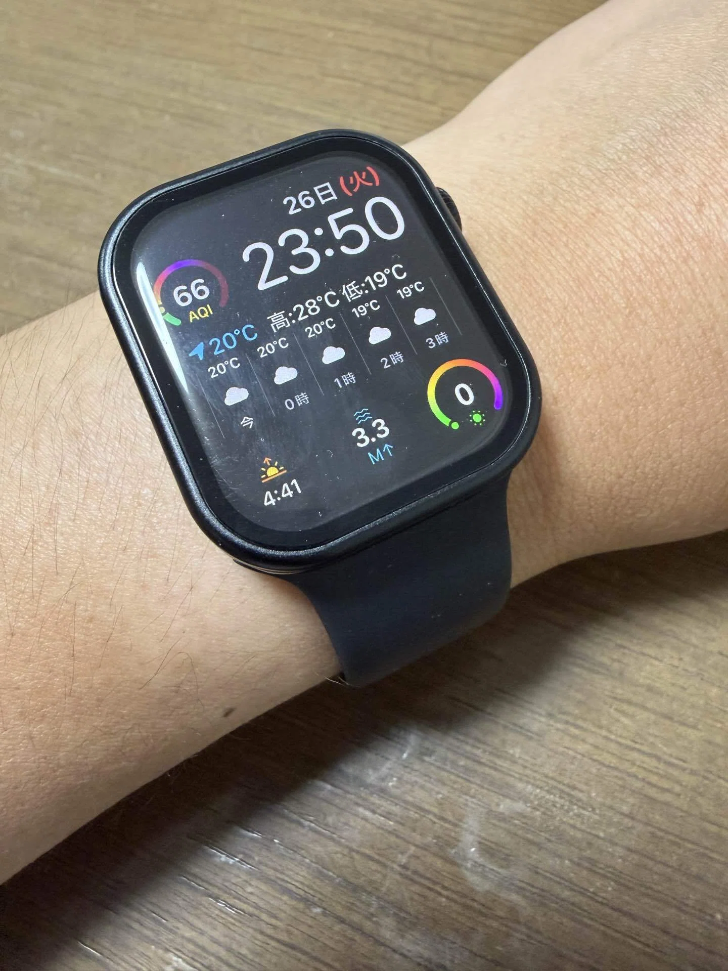 vol.506 Wearing an analog watch on my left wrist and an Apple Watch on ...