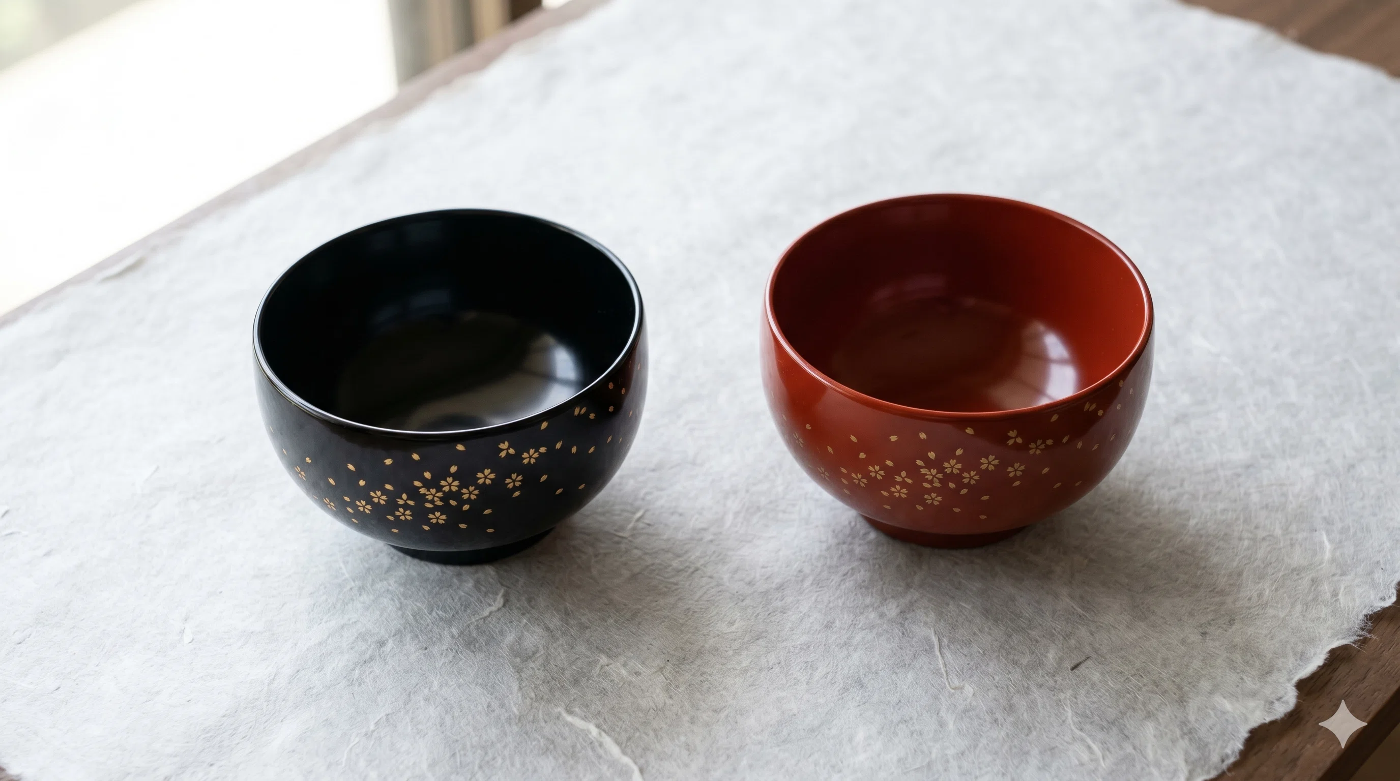 石川県・輪島】大藤漆器店 輪島塗 夫婦汁椀 飛花沈金 — 能登の手技が