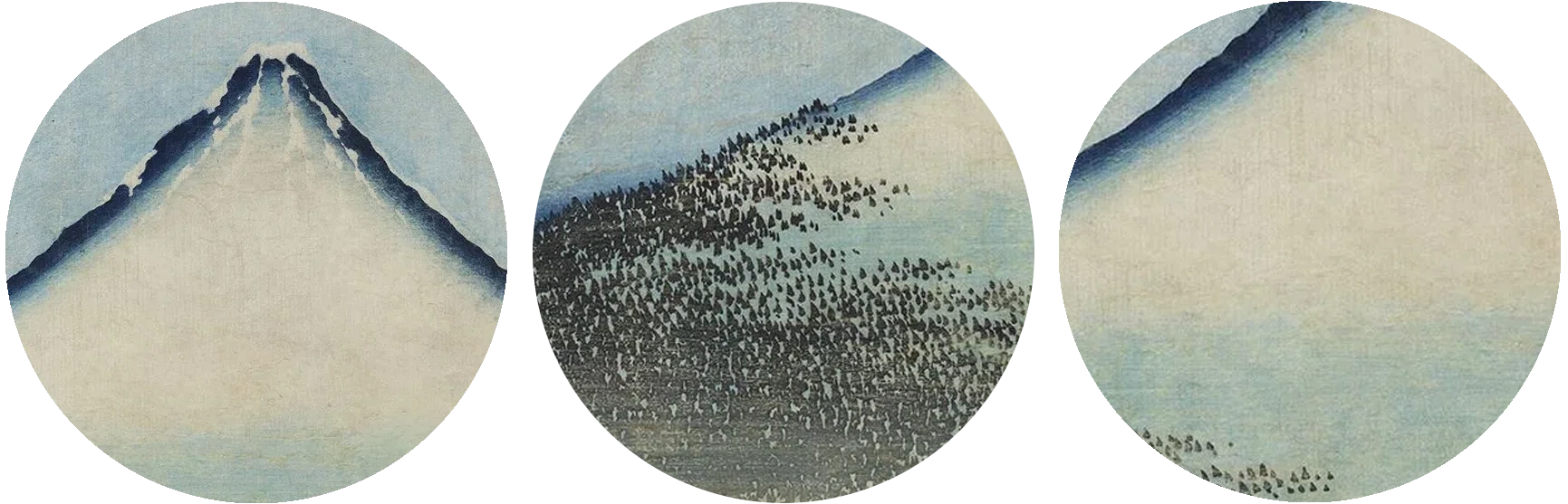 冨嶽三十六景」展出品作③ 葛飾北斎《凱風快晴（青富士）》天保元年～4