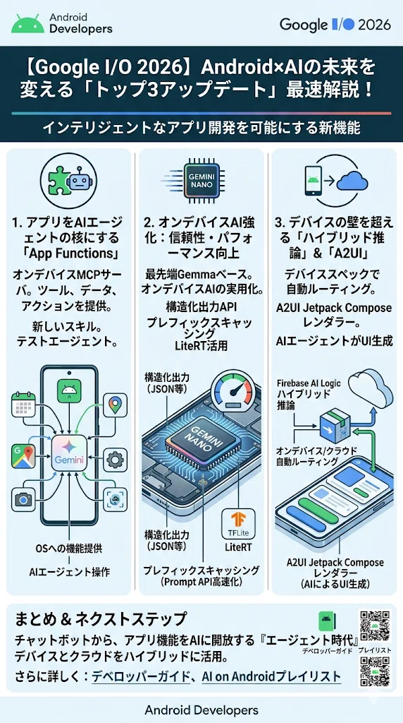 Google I/O 2026】Android×AIの未来を変える「トップ3アップデート