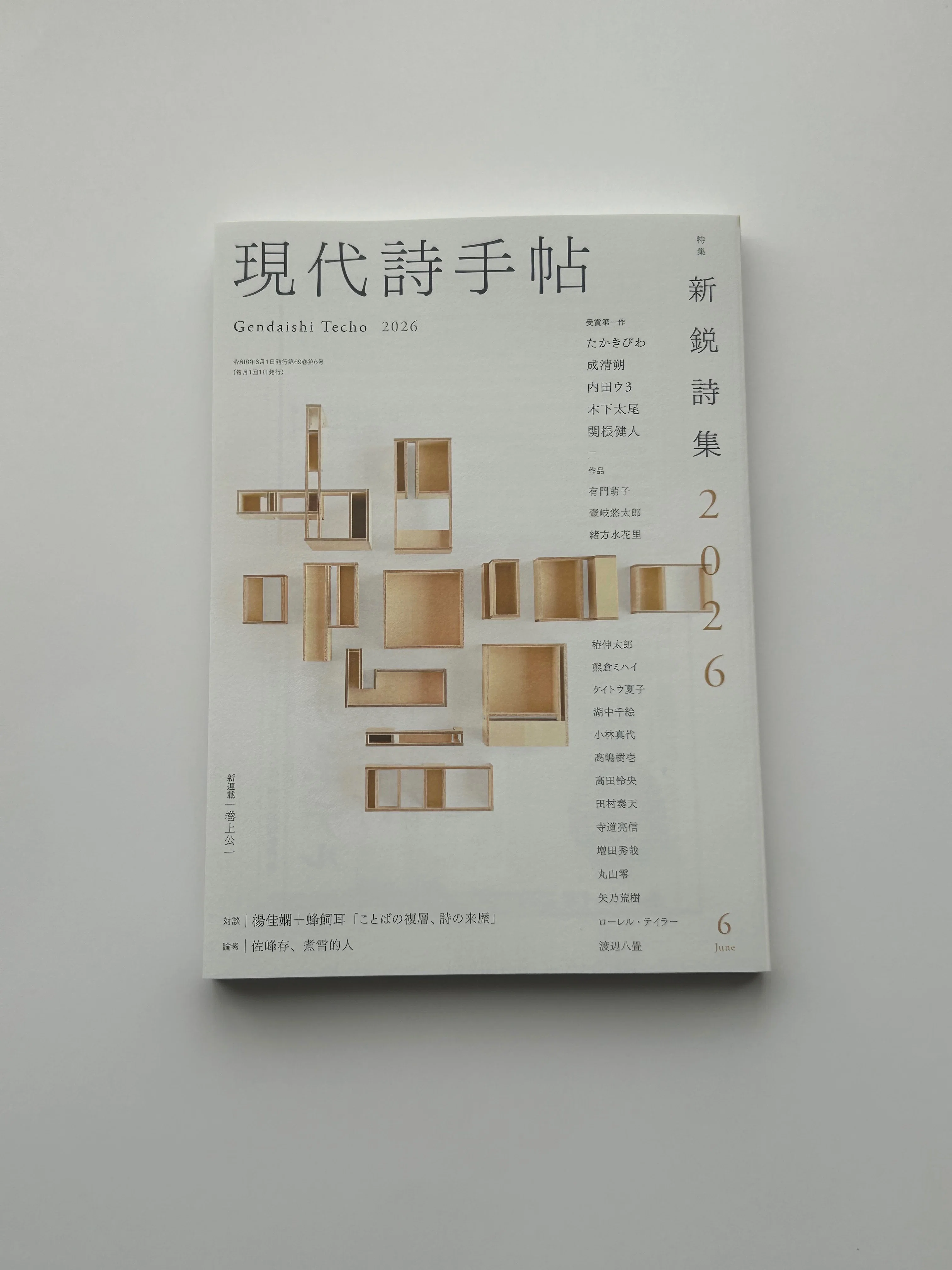 現代詩手帖』6月号 特集・新鋭詩集2026｜有門萌子