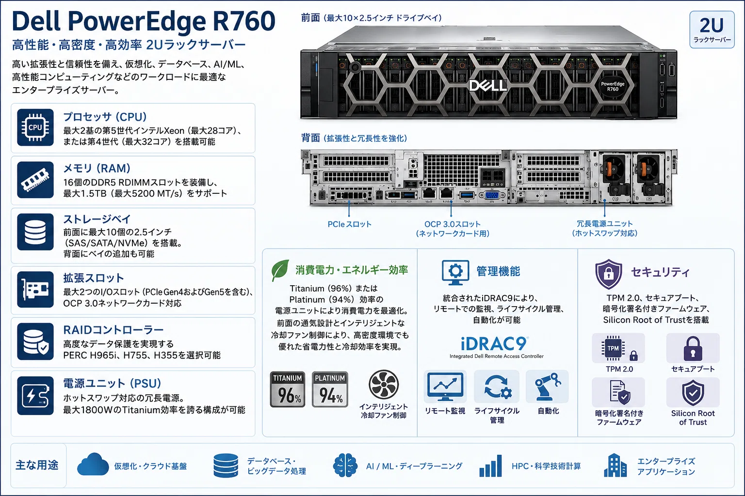 Dell PowerEdge R660xs徹底レビュー！消費電力、価格やスペックは
