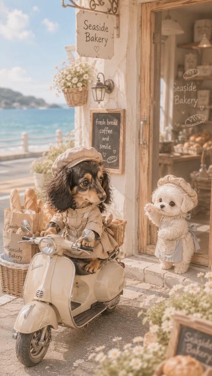 トールペイント　Bakery ベイカリー　海 富山 パン】夫婦で営む愛されベーカリー「SWD'S CRAFT BAKERY」（富山市） 絵画