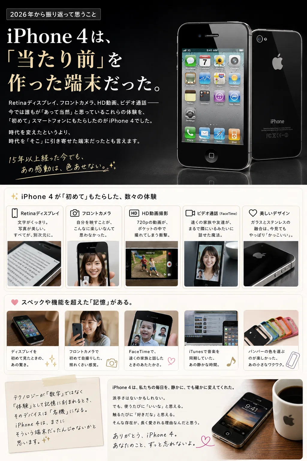 iPhone3G iPhone4/4s 【販売当時店頭紙】 📱 iPhone 4という名機を、2026年に語りたい。あなたは覚えてる？あの