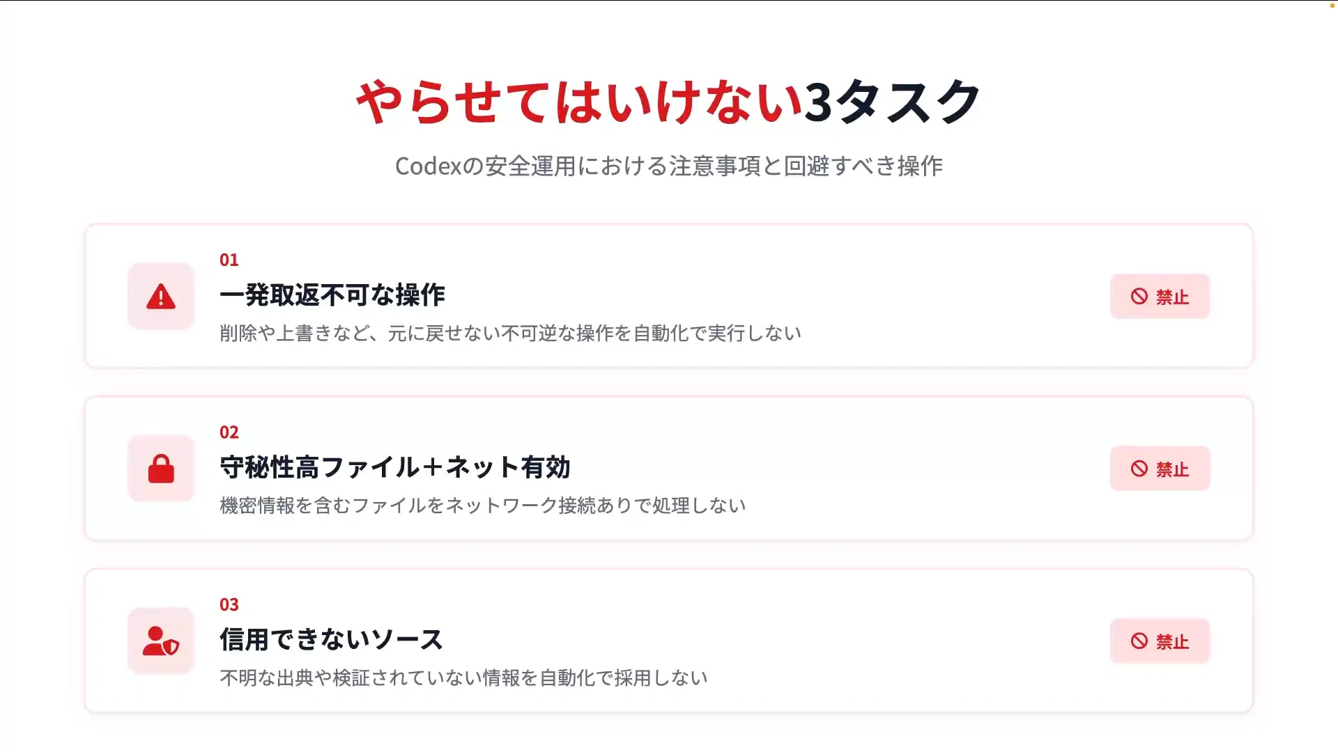 Codex の5つの限界。便利だからこそ知っておきたい「やらせては