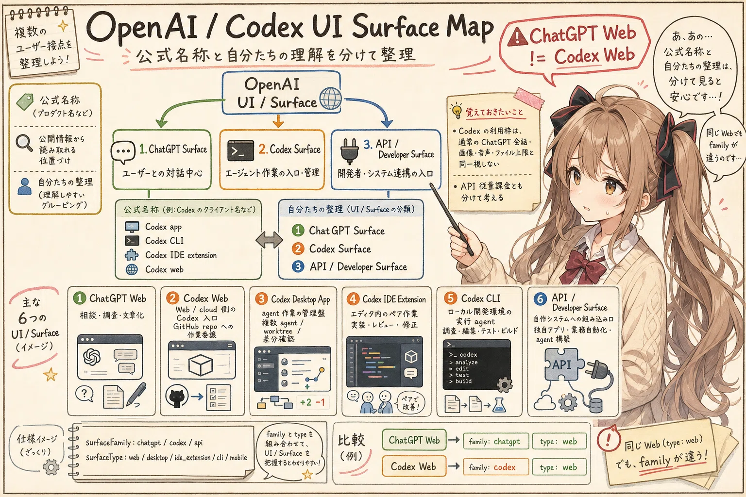 OpenAI / Codex の UI を、公式名称と自分の理解に分けて整理してみる