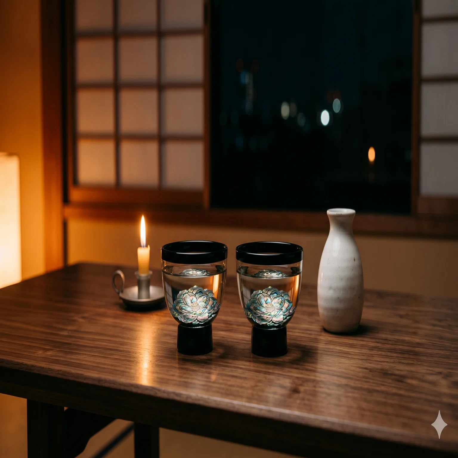 富山・高岡】螺鈿硝子杯 椿 — ガラスの向こうで貝が揺れる、千年の技が