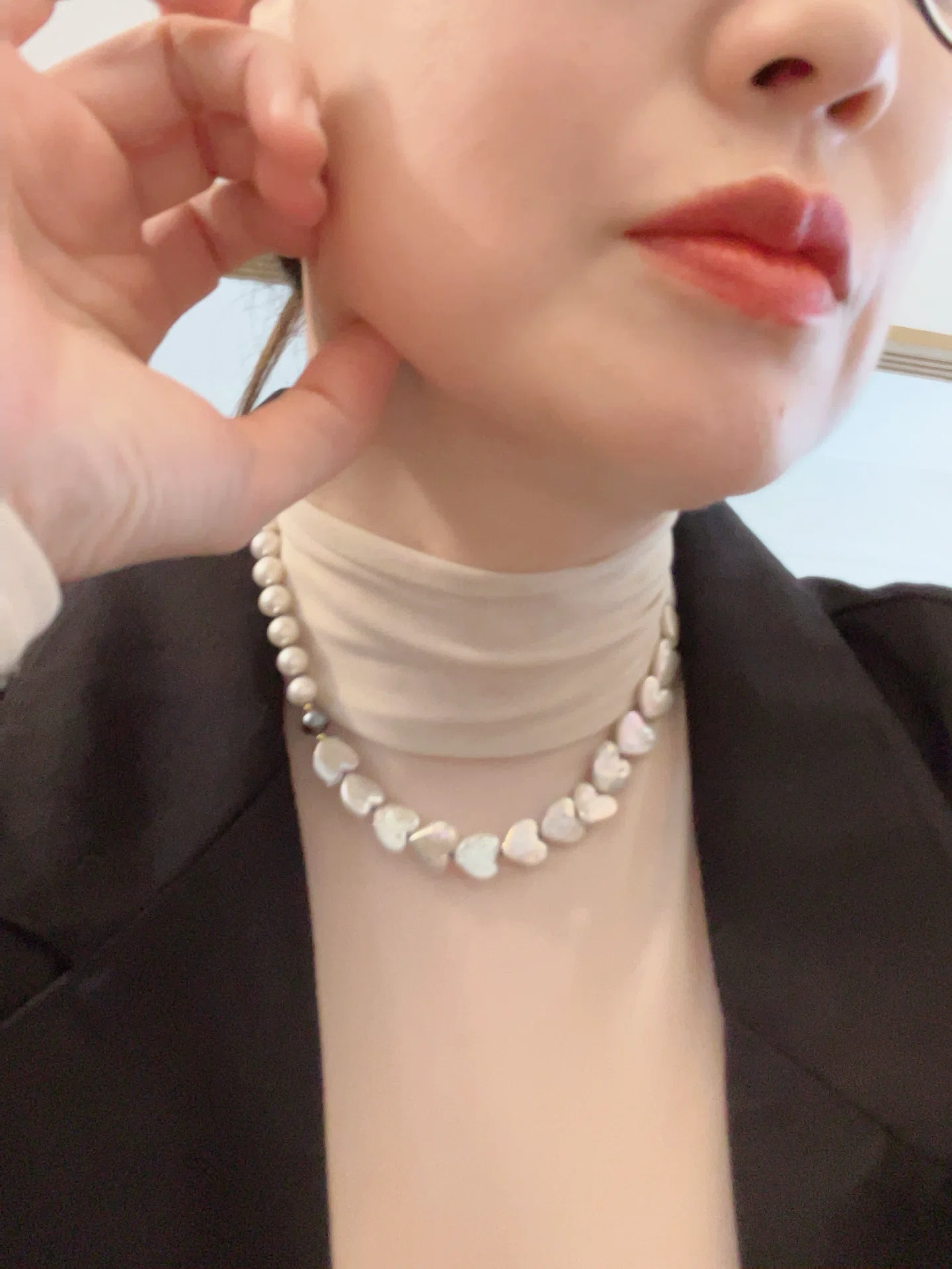 Heart Baroque Pearl Necklace 2 / 3｜ここまろ