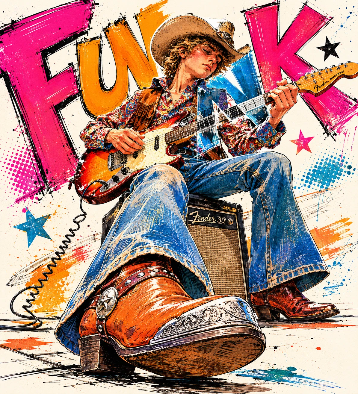 現代アートイラスト』UTG✕音楽アート🎸｜KeNsHi
