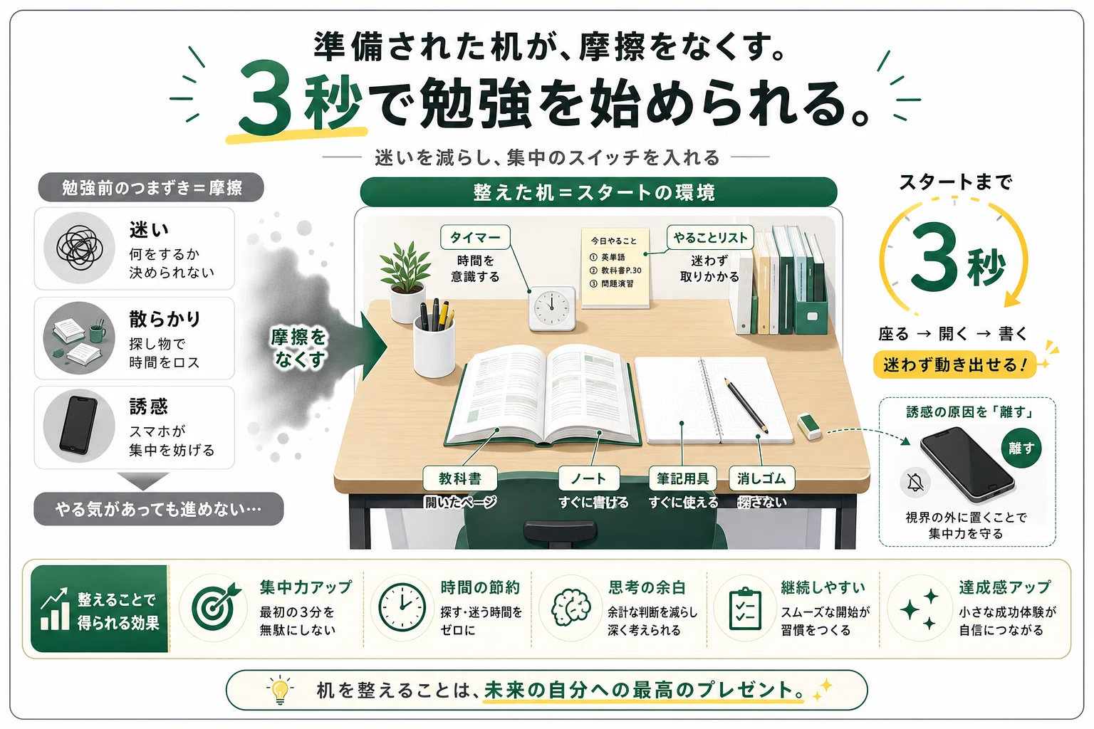やる気が出たら」は危険です。受験勉強は5分動いた人から変わる｜創太