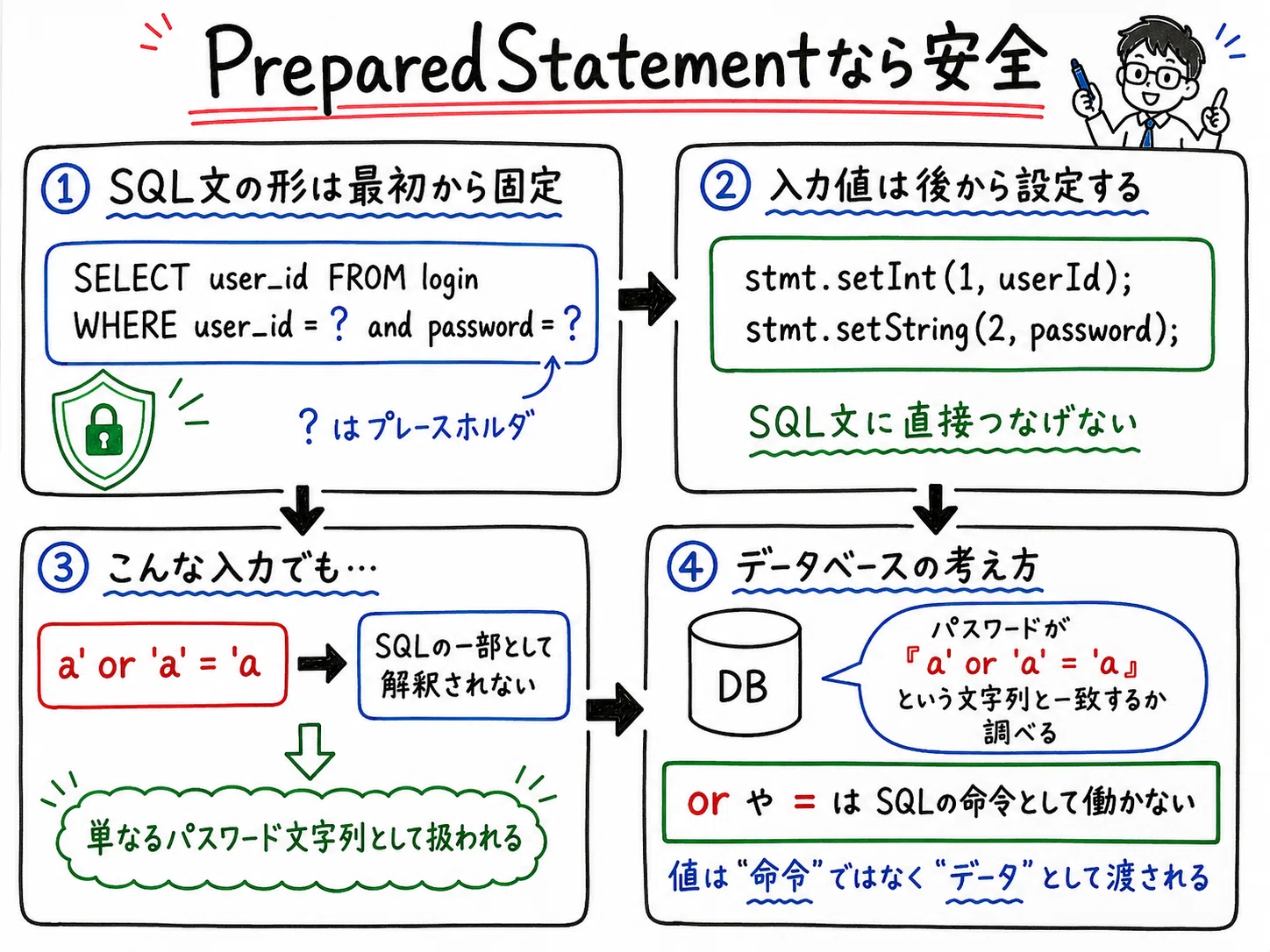 オーダー＆問い合わせ専用page Java講師のこだわり8 ～ SQLインジェクション攻撃 ～｜増田直実