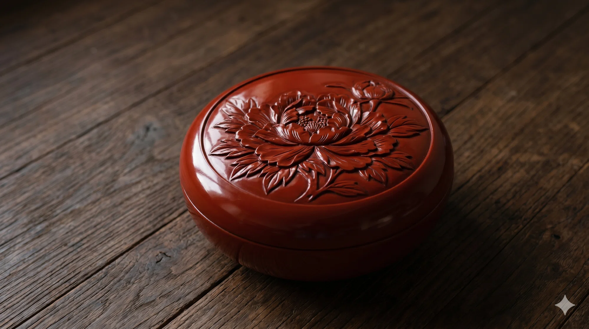 新潟・村上】村上木彫堆朱 菓子器 蓋付 牡丹図 — 江戸から続く、彫りと 新潟・村上】村上木彫堆朱 菓子器 蓋付 牡丹図 — 江戸から続く、彫りと