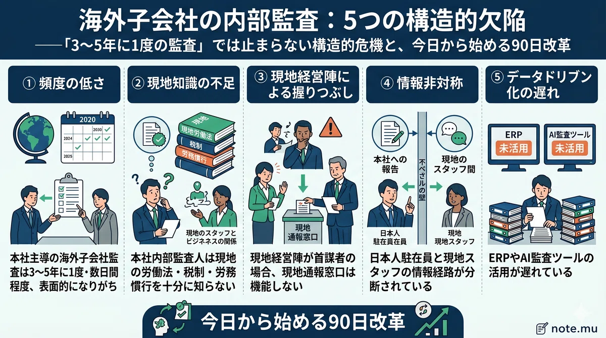 海外子会社の不正、本当に防げていますか？──「3〜5年に1度の監査