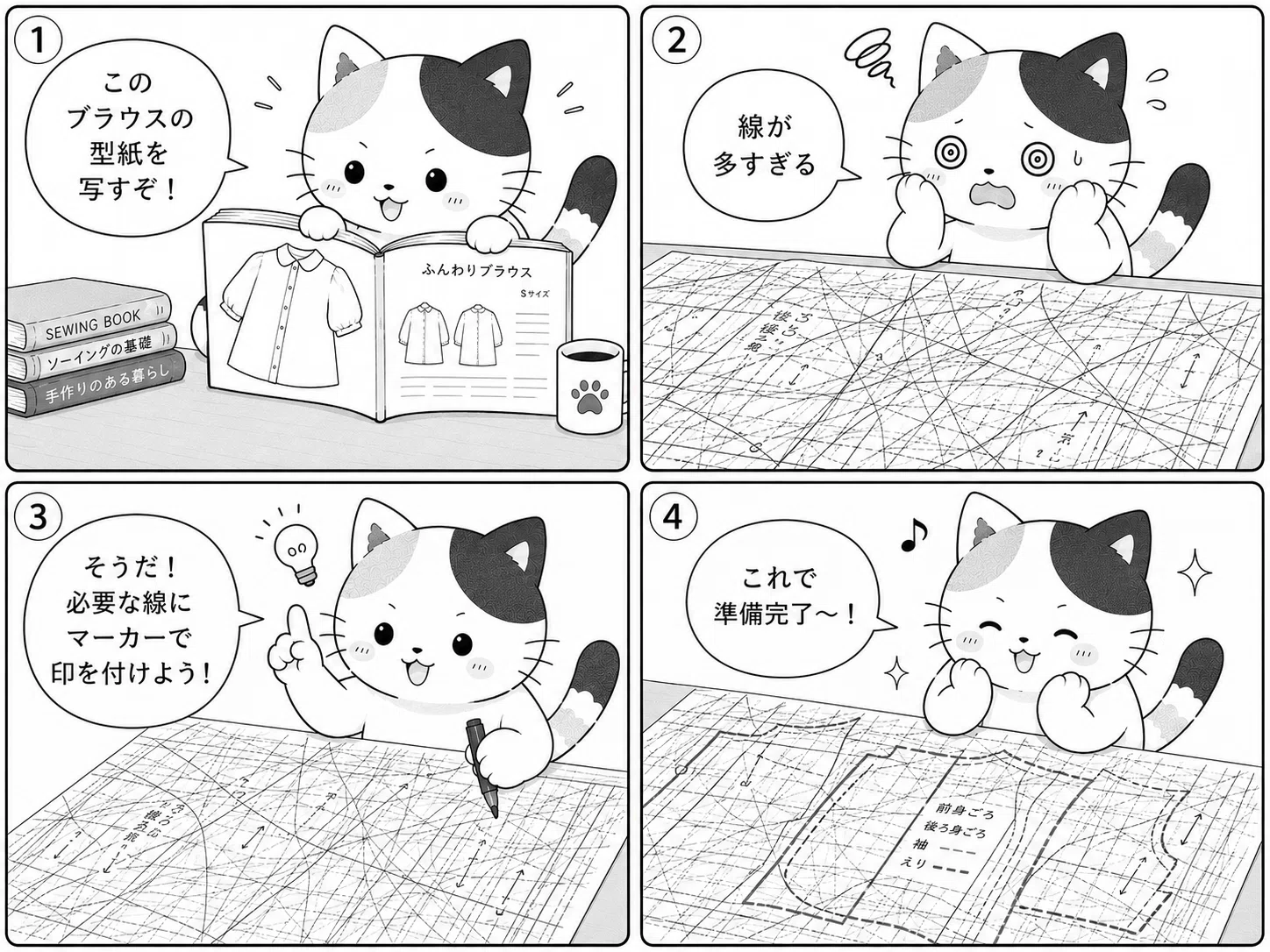 ソーイング日和 02 型紙ダンジョンに挑む｜Marilla