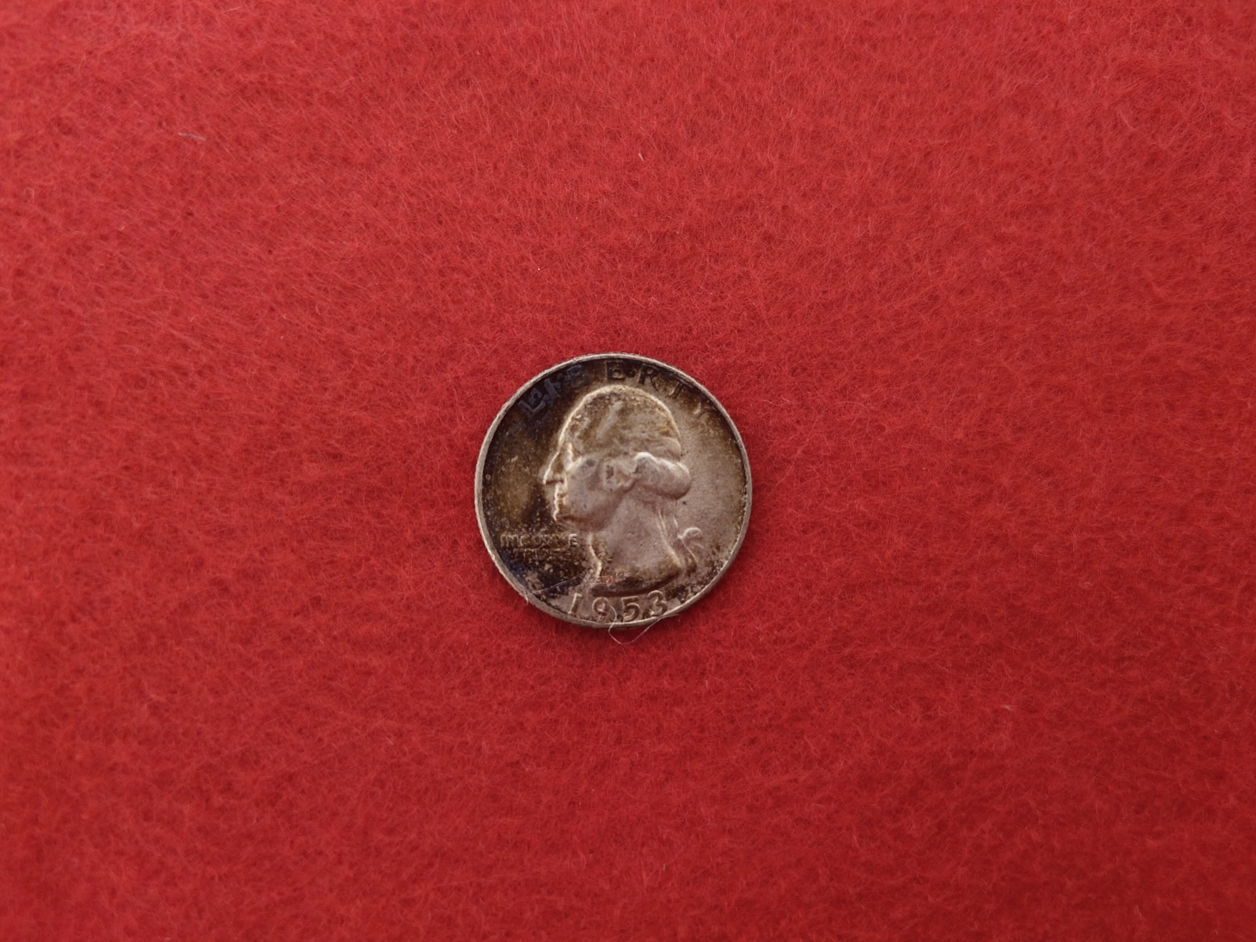 アメリカ合衆国 ​1953年 ワシントン・クォーター 25セント銀貨 Sミント 