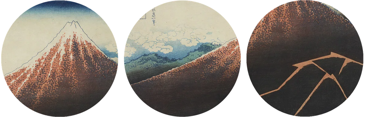 冨嶽三十六景」展出品作④ 葛飾北斎《山下白雨》天保元年～4年頃（1830