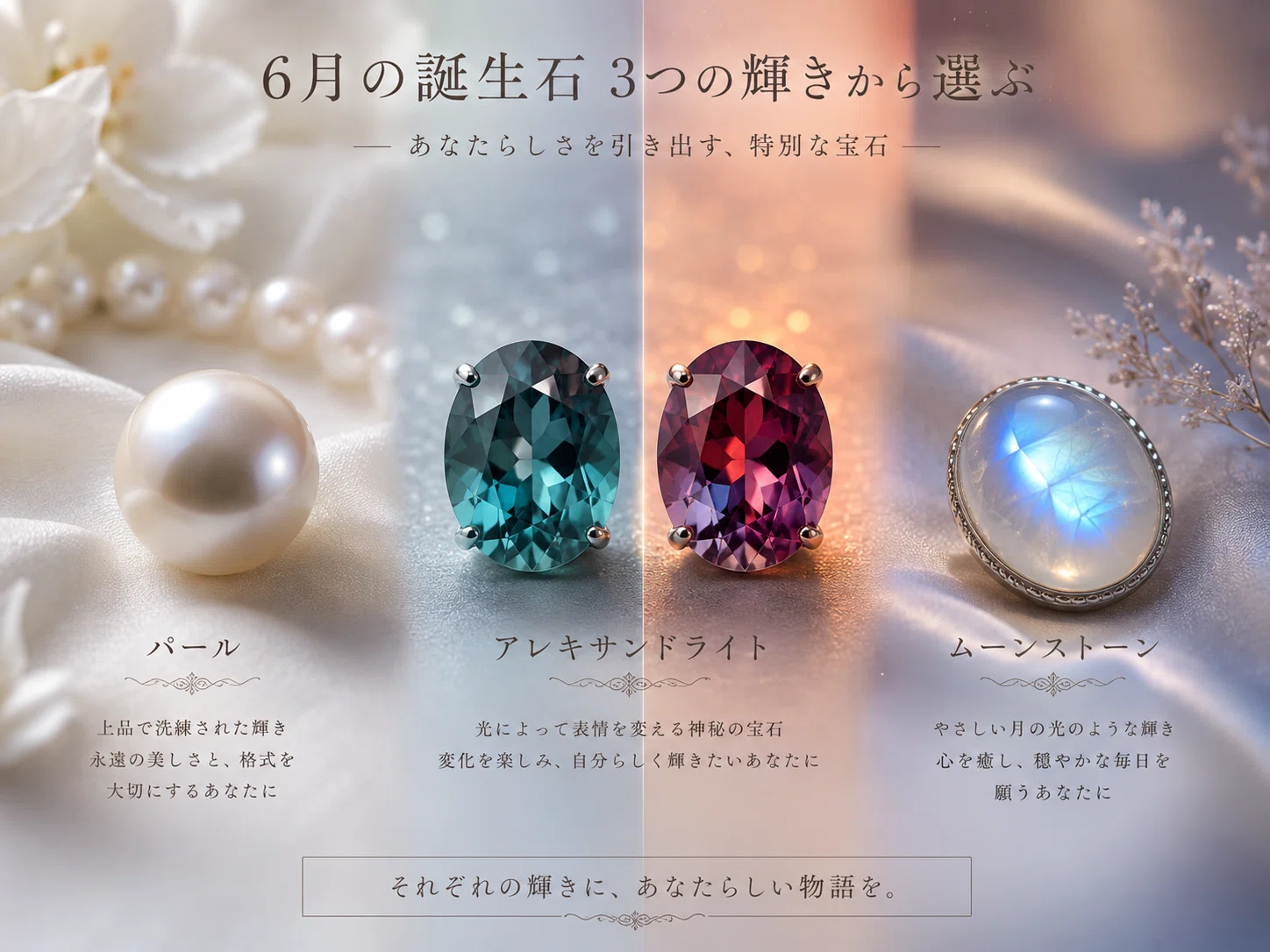指先に宿る月の光。6月の誕生石ムーンストーンが魅せる神秘的な表情