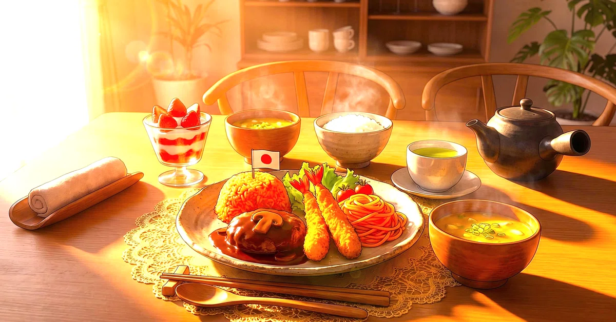 温もりのお子様ランチの日常アート その12