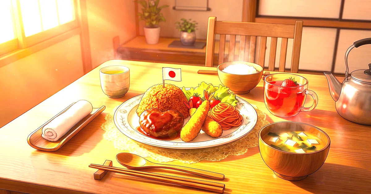 温もりのお子様ランチの日常アート その16