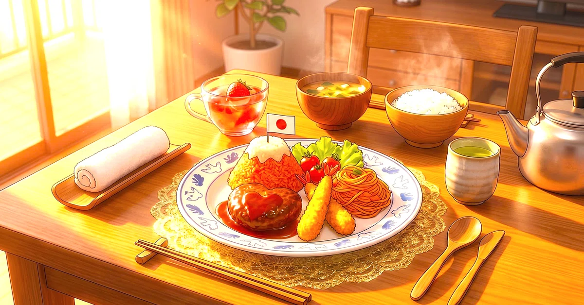 温もりのお子様ランチの日常アート その17