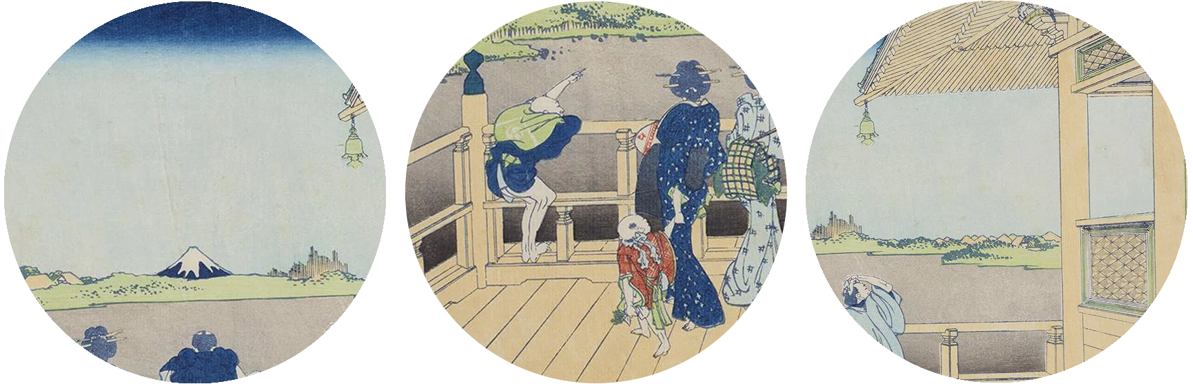 冨嶽三十六景」展出品作⑥ 葛飾北斎《五百らかん寺さゞゐどう》天保元