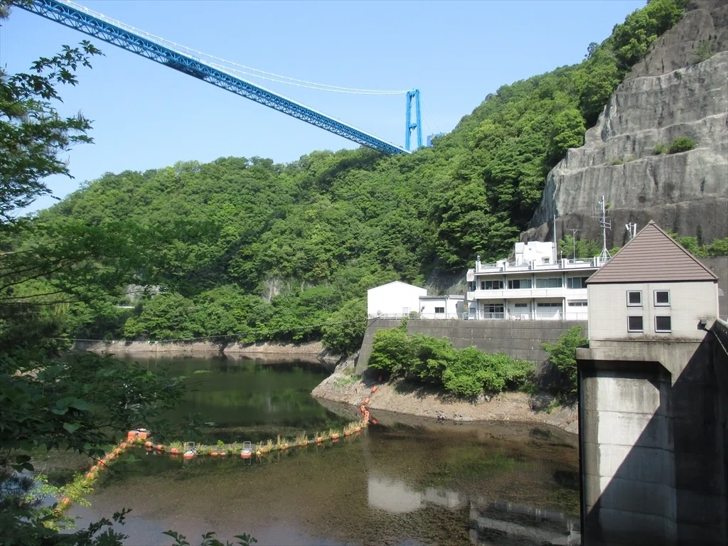 茨城県 竜神ダム 竜神大吊橋とダム湖