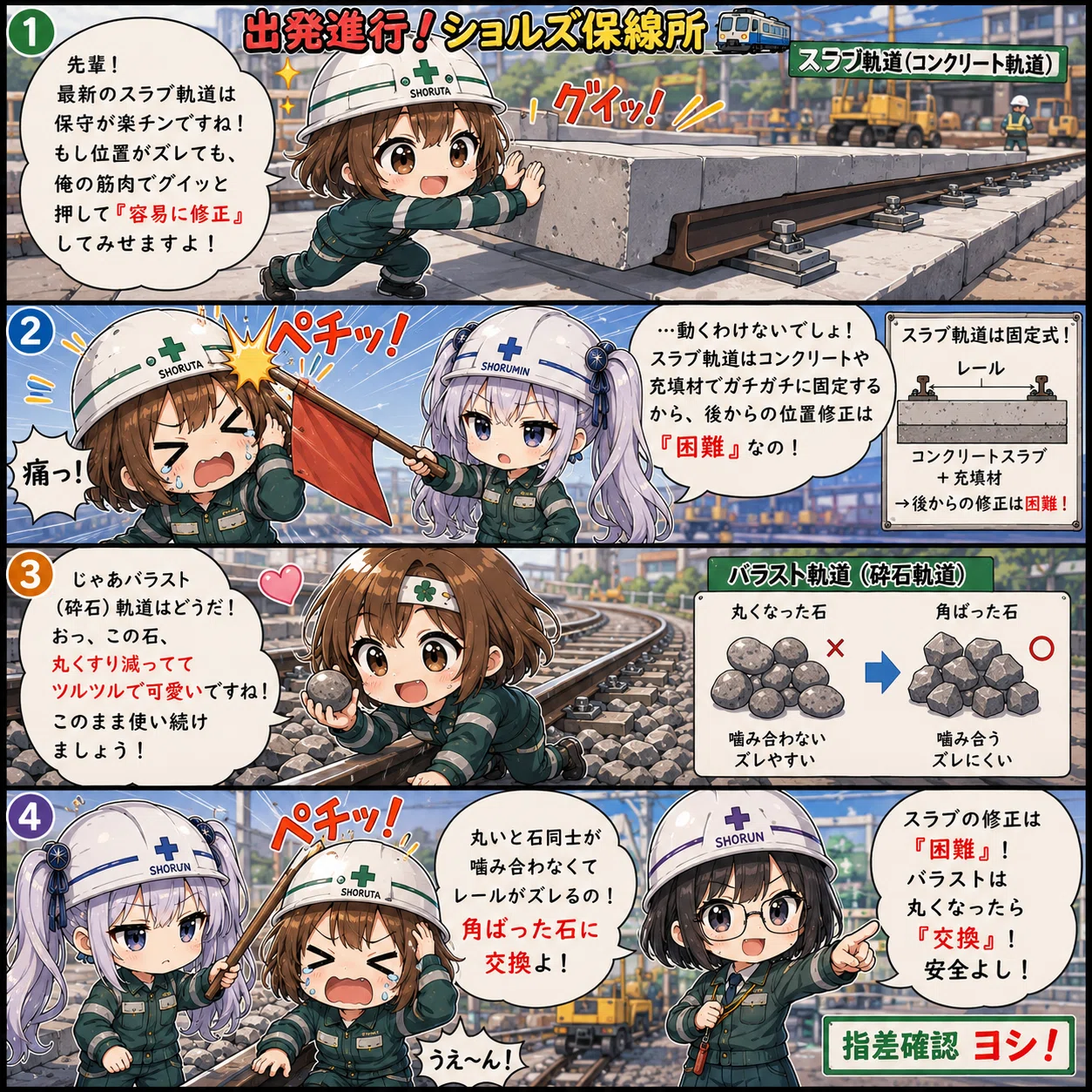 出発進行！ショルズ保線所 ①】テーマ：令和7年度 A問題 No.47（軌道の 