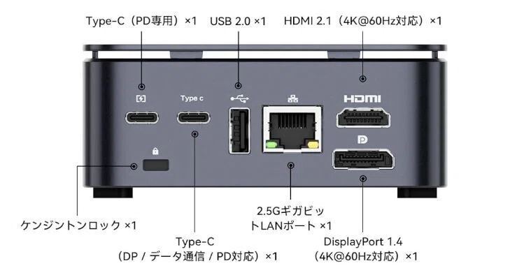GMKtec G10、Ryzen 5 3500U搭載のミニPC、メモリ 16GB,SSD 256GBモデル