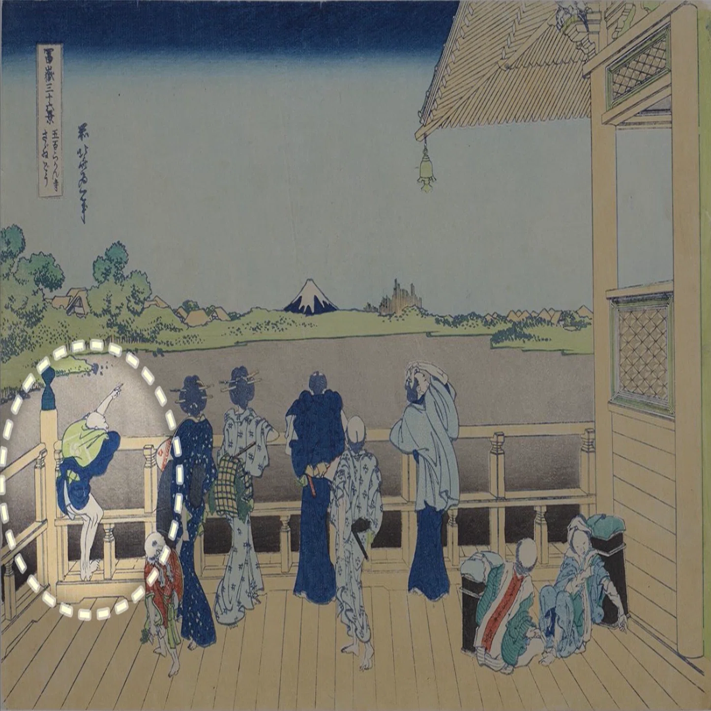 冨嶽三十六景」展出品作⑥ 葛飾北斎《五百らかん寺さゞゐどう》天保元