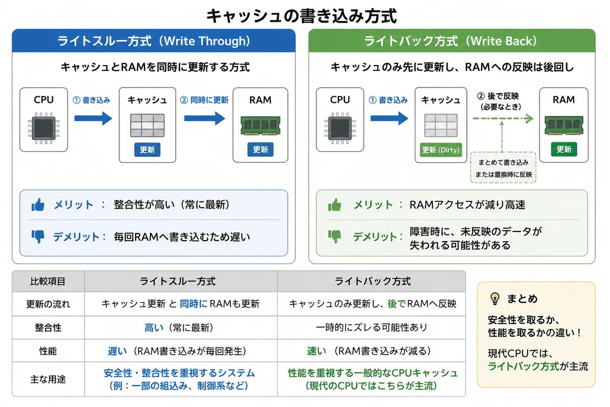 CPUとメモリの違い」がずっと曖昧だったので、コンピュータ内部を1枚に