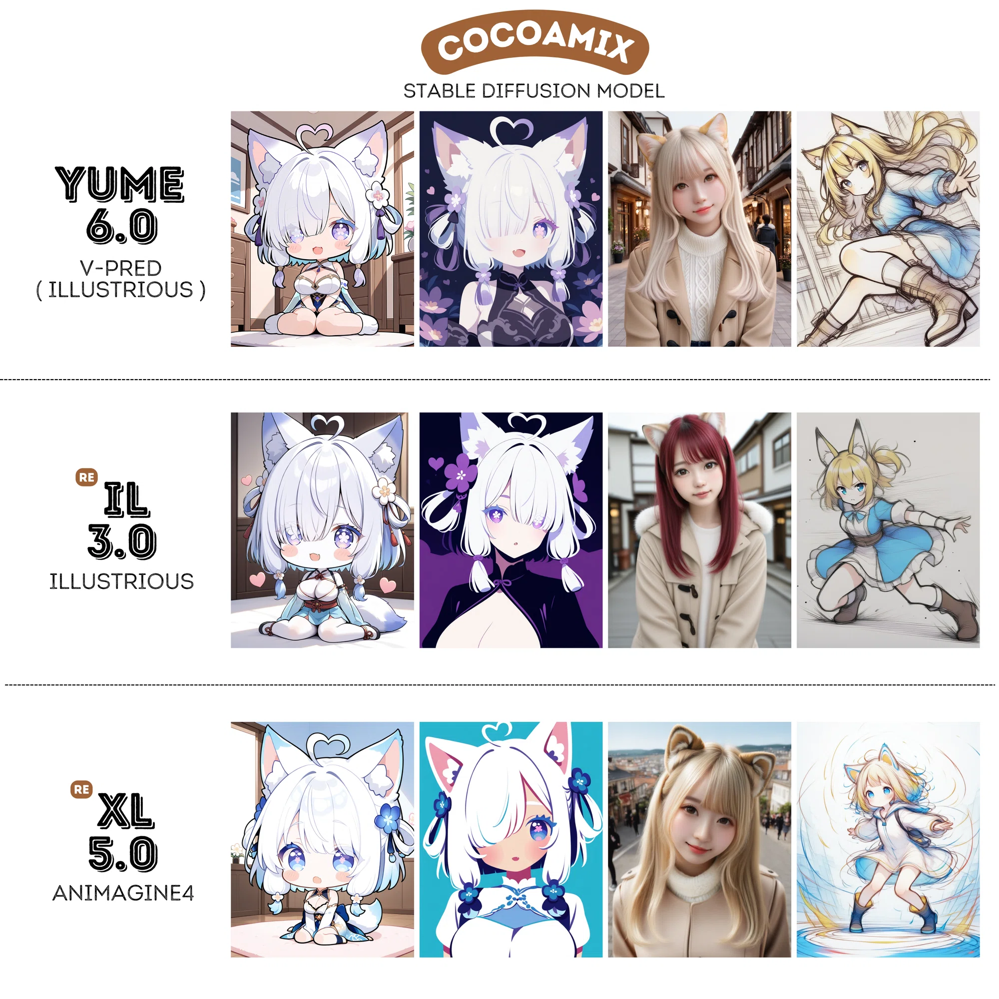 cocoamix モデル一覧2026（XL・IL・Pony・SD1.5・v-pred・Flux・Qwen