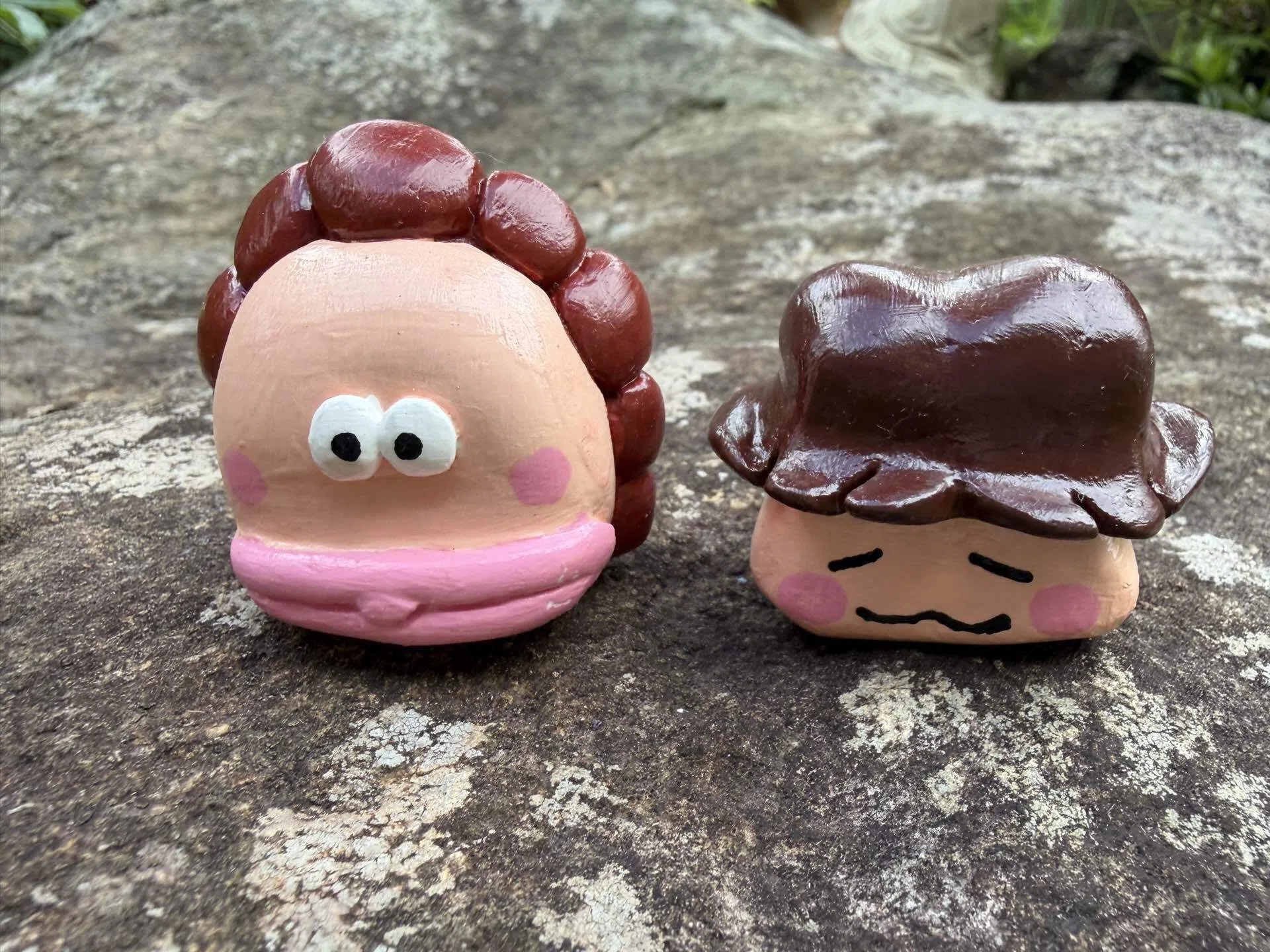 ハンドメイド】石粉粘土で『あたしンち』の母とユズヒコを作ってみた