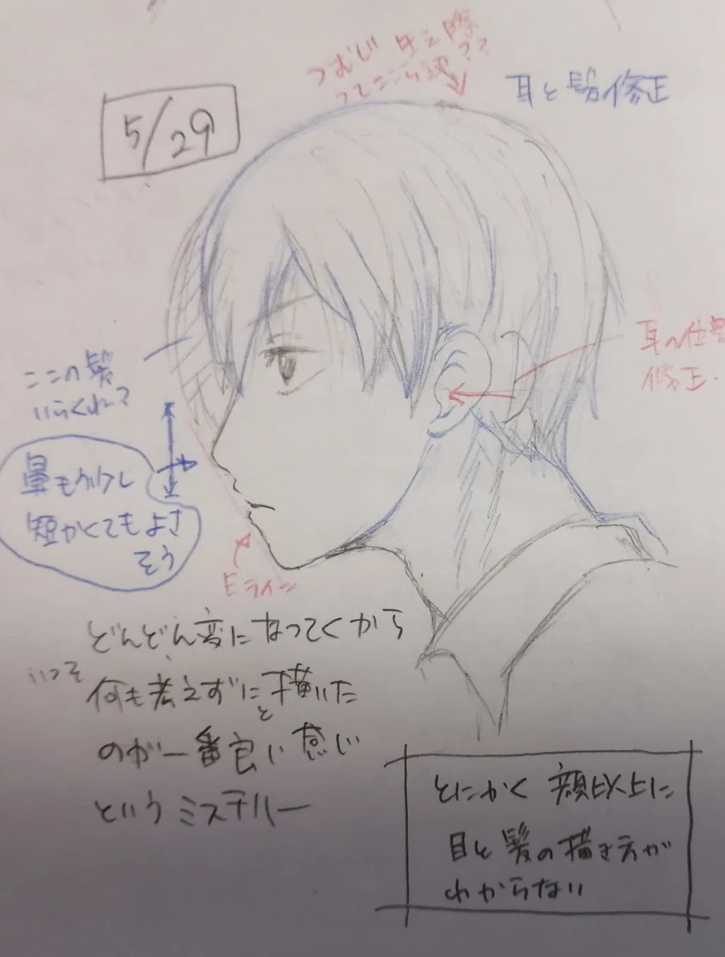 頑張って描くとどんどん変になるのに、適当に描いた方が上手く見える謎