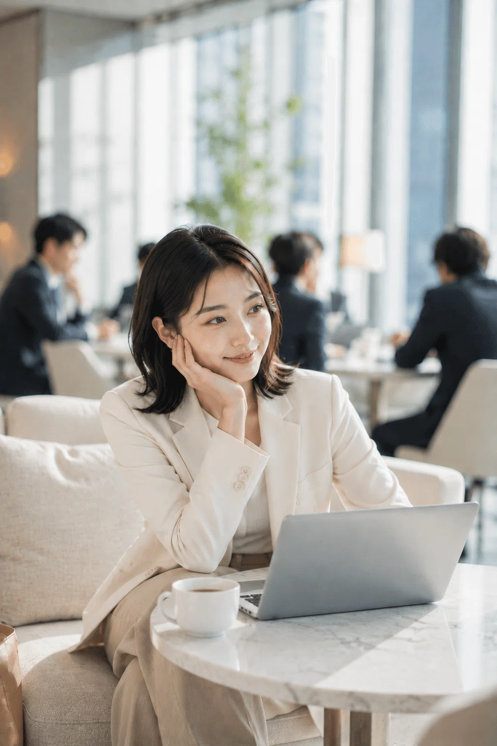 画像生成AI】「耳掛けロブのOLポートレート」をAIで生成する方法
