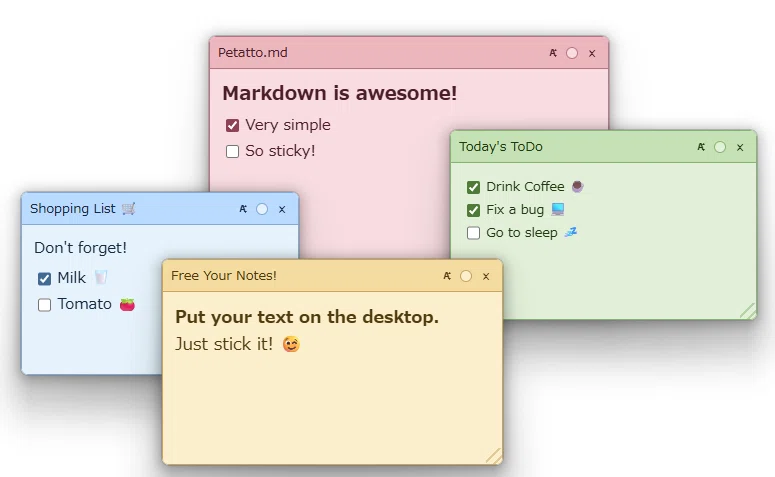 [Free] I made an app that lets you stick md files to your desktop as ...