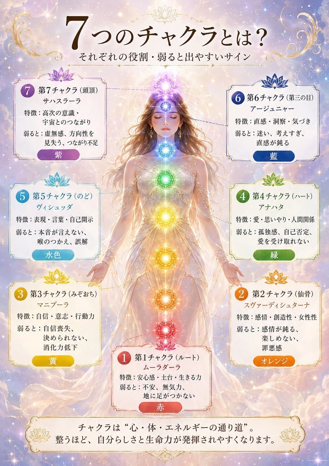 保存版】7つのチャクラとは？心と身体のエネルギーを整える基本ガイド