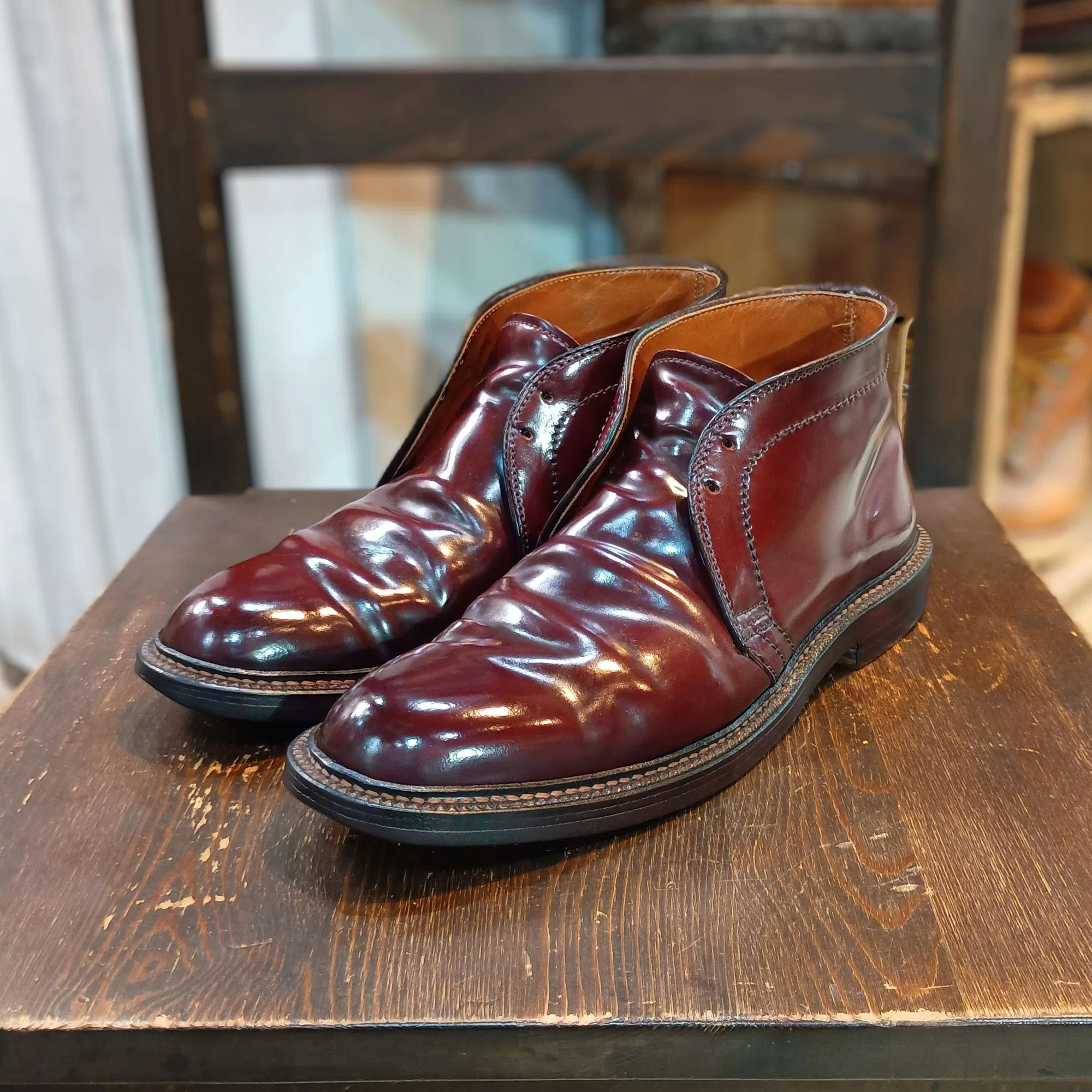 カカト修理/ヒール交換】ALDEN #1339コードバンチャッカのトップリフト 