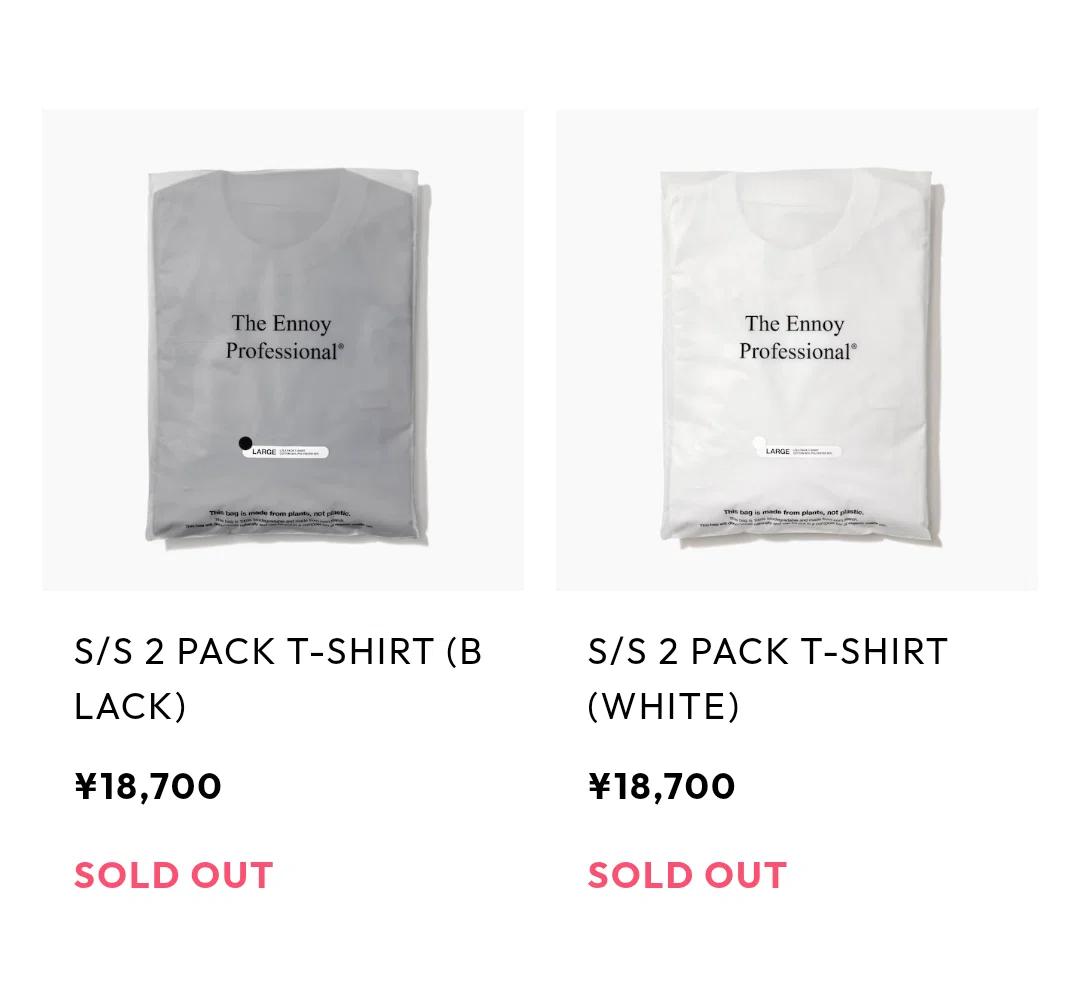 胸ロゴのみEnnoy L/S T-Shirts (WHITE)ロンT ennoy L/S 2 PACK T-SHIRT 胸ロゴ (WHITE) ENNOYから速乾性の2PACK L/S