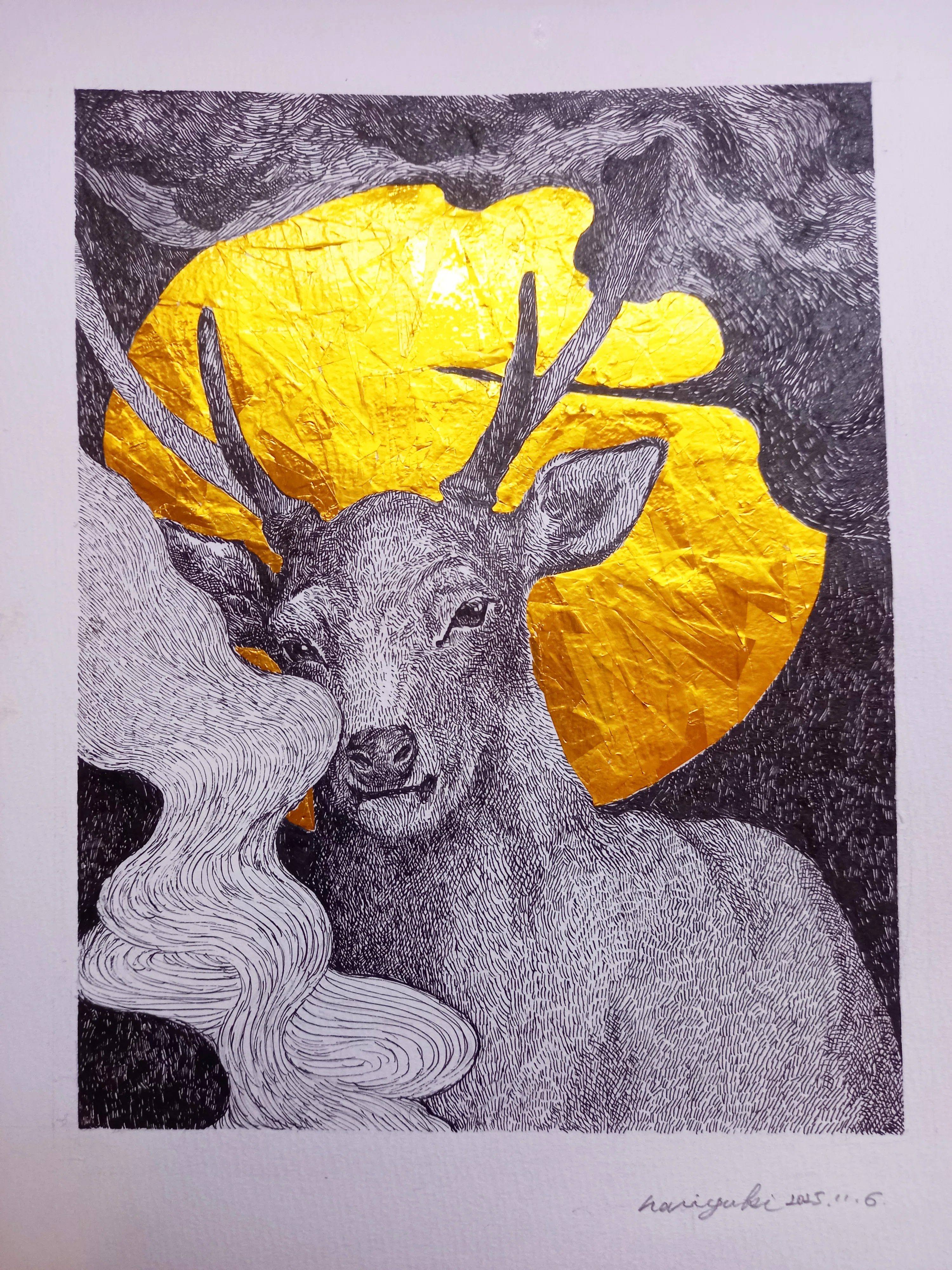 過去の作品「鹿」｜nariyuki
