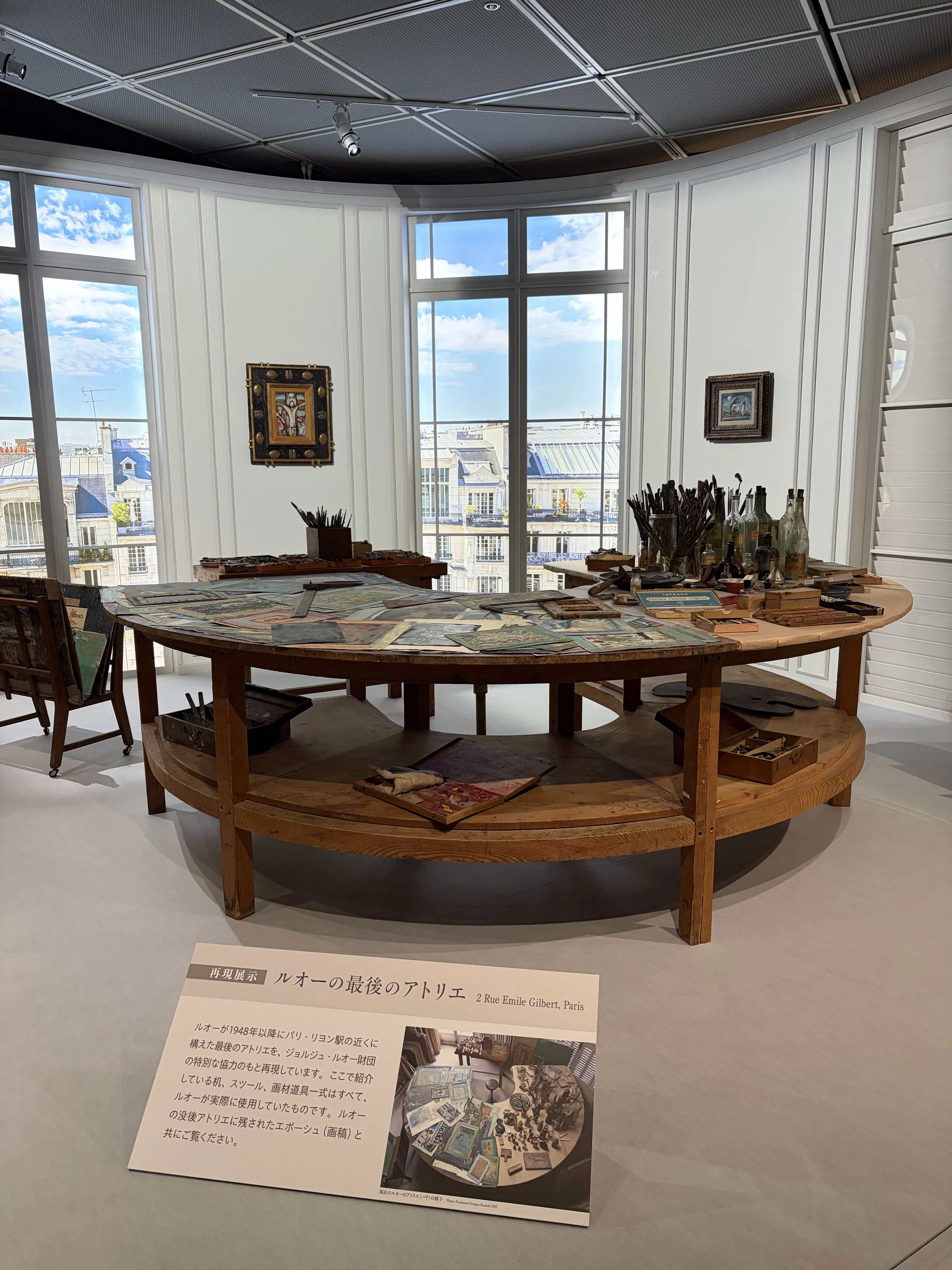 ルネ・ジュニ、「シオダの前のレストラン」、希少画集・額装画 時間を塗り重ねる絵──ジョルジュ・ルオー展で見た、老いてなお美しく