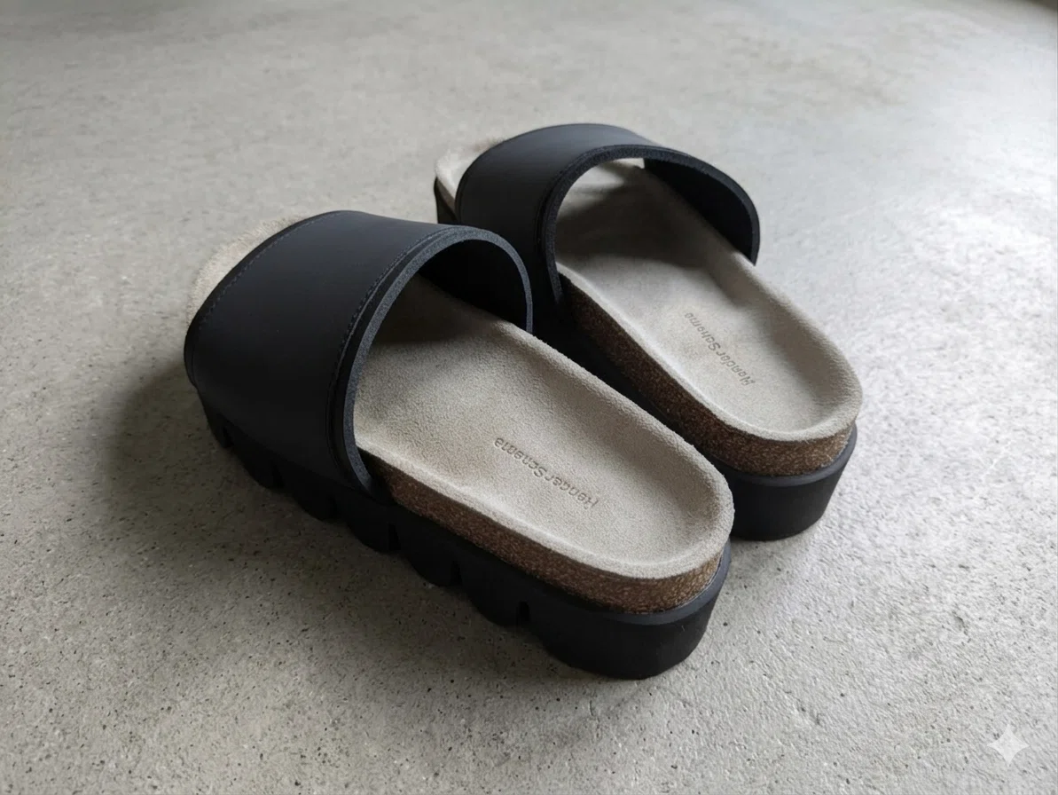 購入品紹介】本格レザーなスライドサンダル Hender Scheme