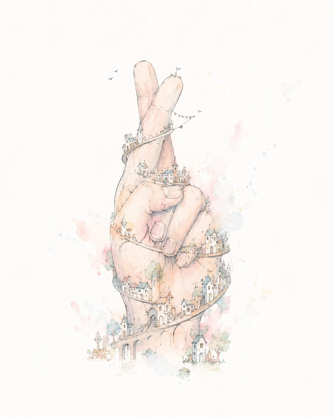 現代アートイラスト』水彩＋インク画✕シュルレアリスム｜KeNsHi