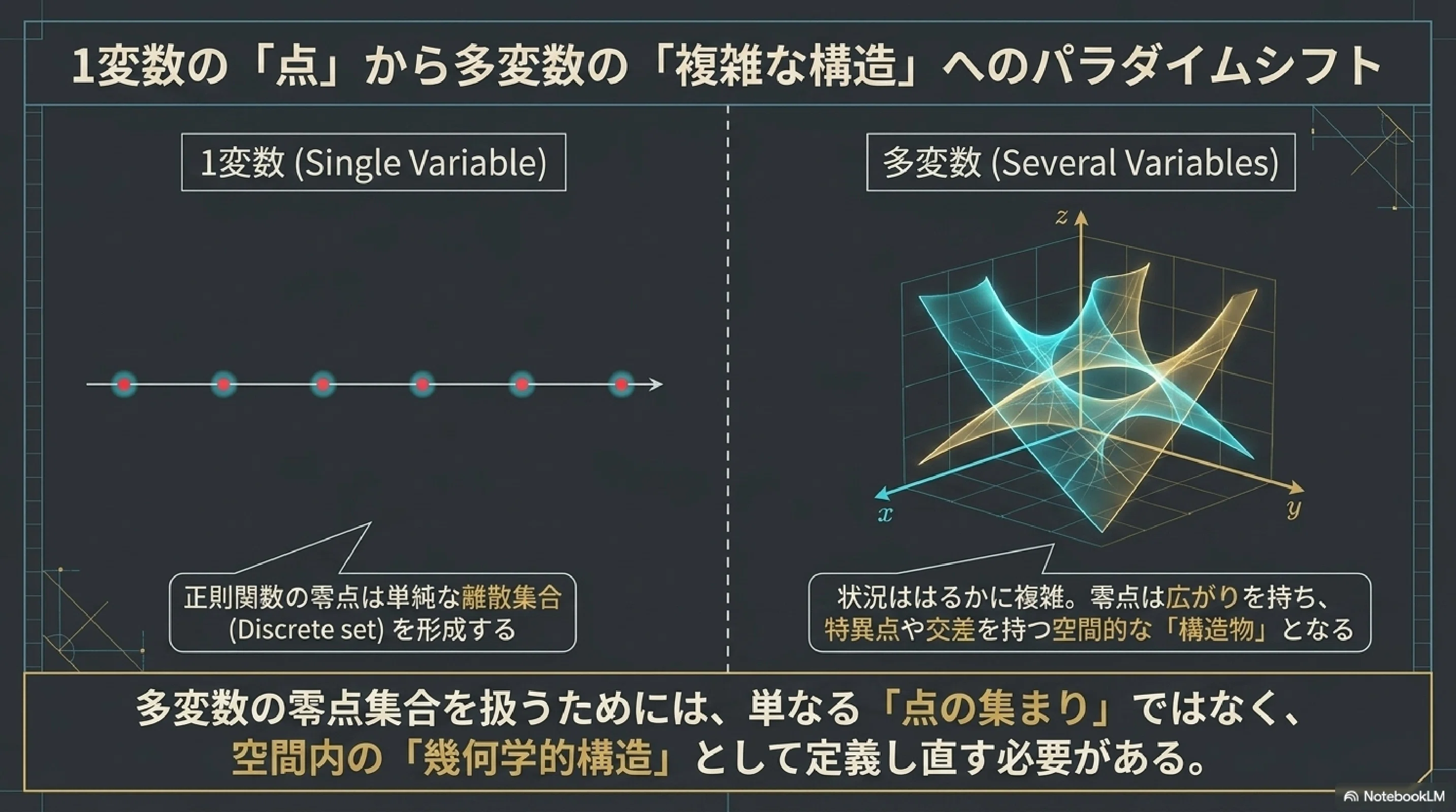 多変数複素解析における解析的集合の解剖学｜ari1110