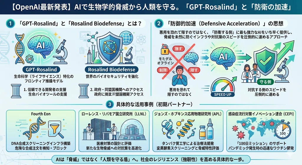 OpenAI最新発表】AIで生物学的脅威から人類を守る。新モデル「GPT