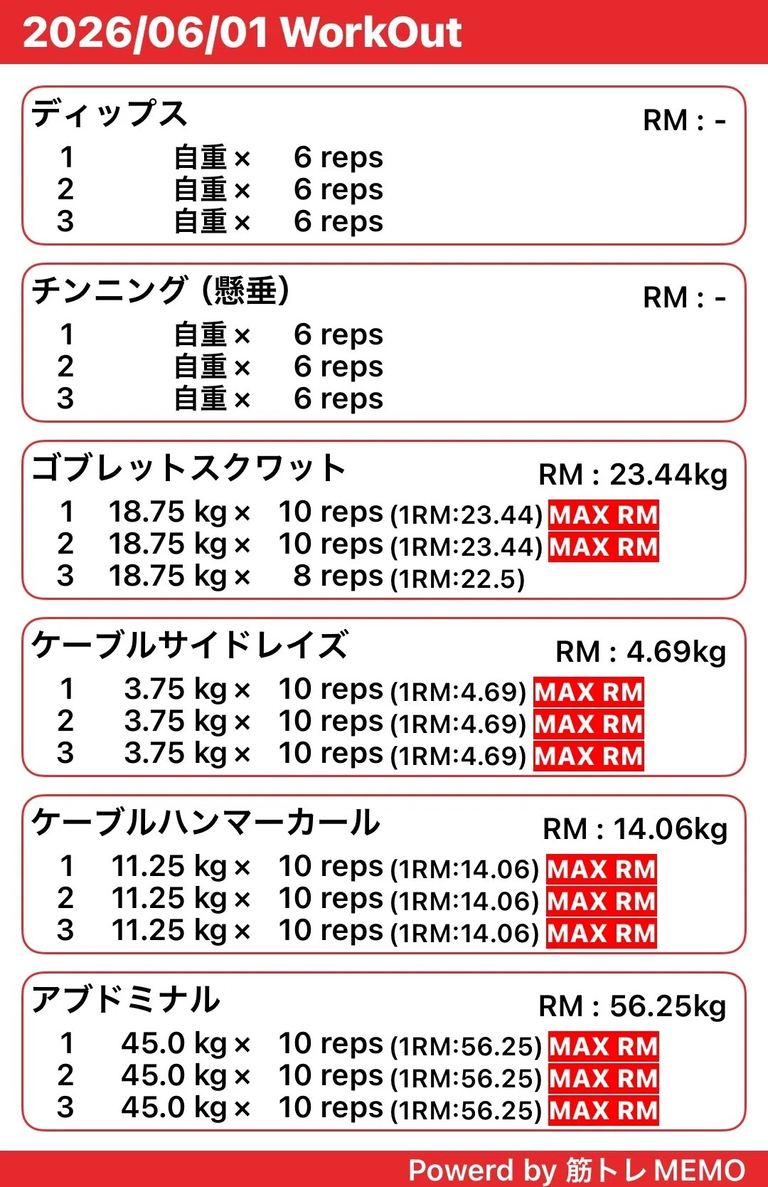 筋トレ記録】2026/06/01 持田式ディップスで未体験の胸の収縮を実感