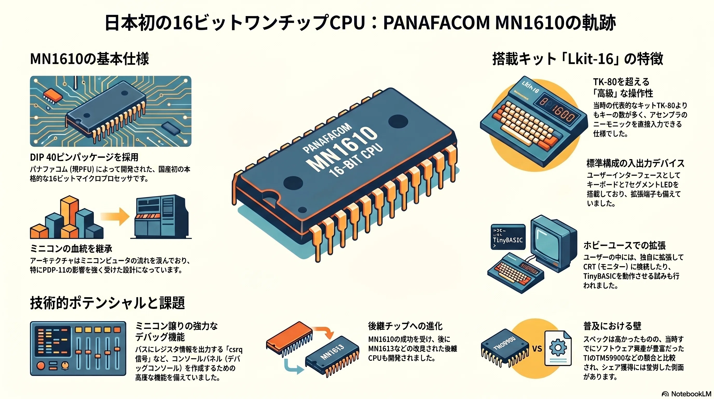MN1610 - 日本ではじめての16ビットCPU｜kzn