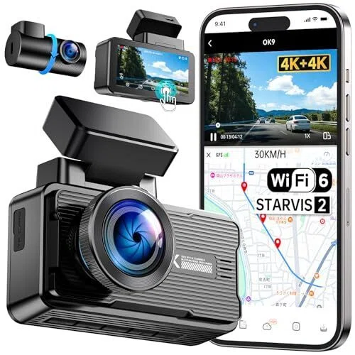 Amazon.co.jp: 4 G WiFiデュアルドライブレコーダー車の前と車内の