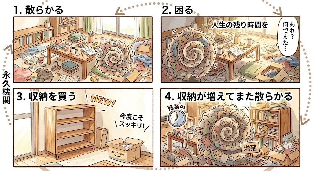 The perpetual motion machine of 'clutter' -> 'trouble' -> 'buying ...