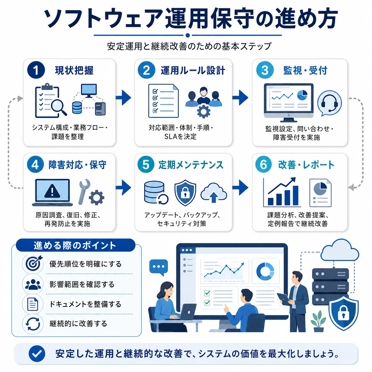 「ソフトウェア病理学 システム開発・保守の手引」 ソフトウェア運用保守の方法/手法/進め方/やり方やメリットについて