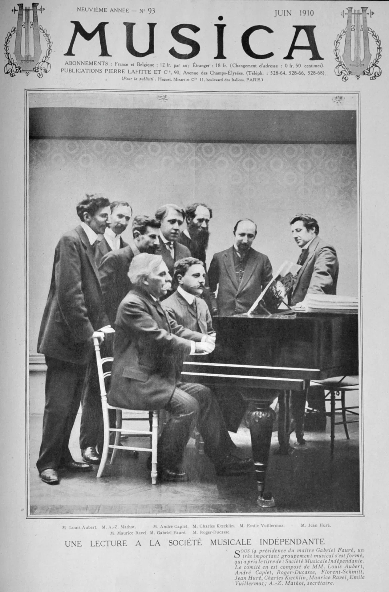 演奏史：独立音楽協会（1910-1935）｜日本モーリス・ラヴェル友の会